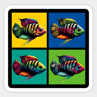 Rainbow Kribs - Cool Tropical Fish Sticker